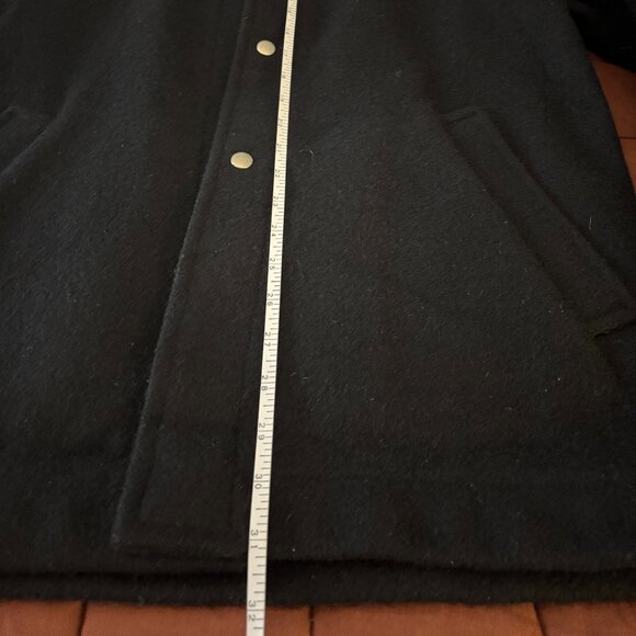 Men's Vaporize by James Iha Wool Blend / Leather Detailed Jacket, Medium, Black - Picture 9 of 12